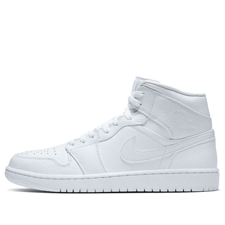 Air Jordan 1 Mid 'Triple White 2020' 554724-130 Cultural Kicks