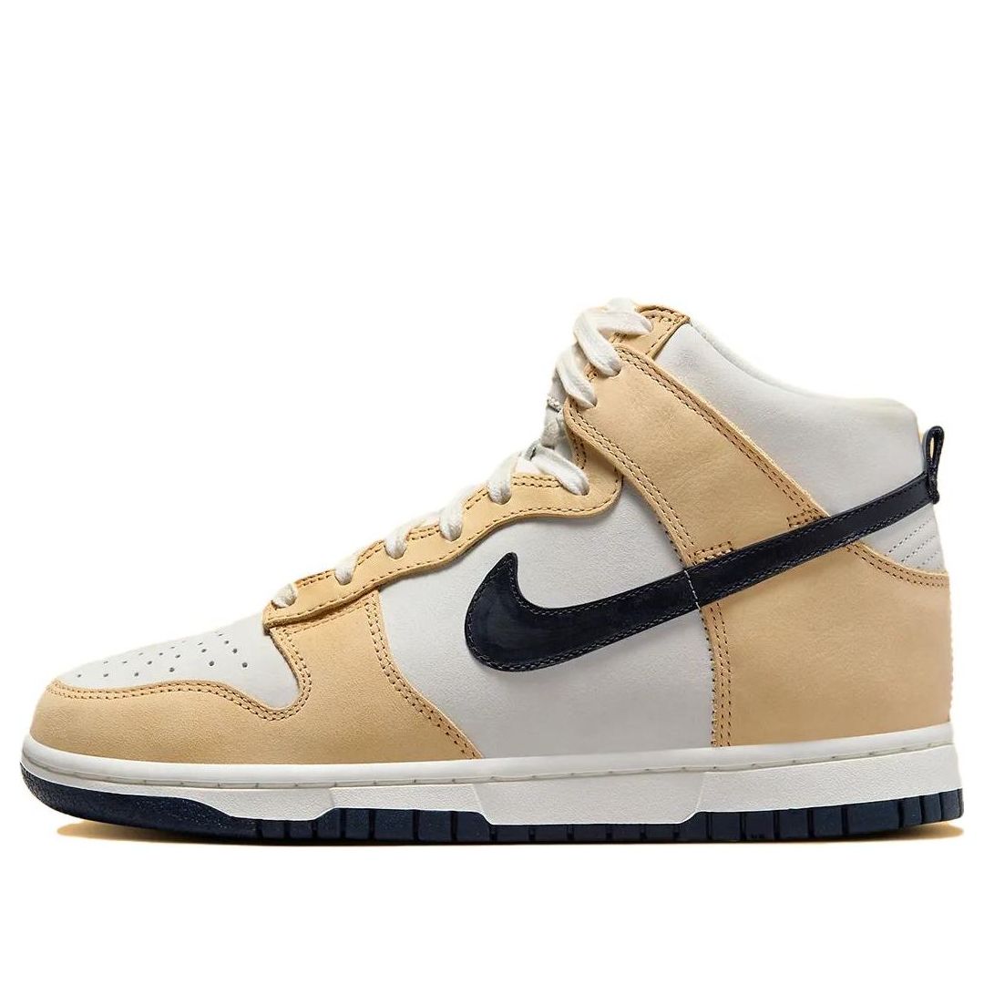(WMNS) Nike Dunk High Premium 'Sesame Obsidian' DX2044-101 Signature Shoe