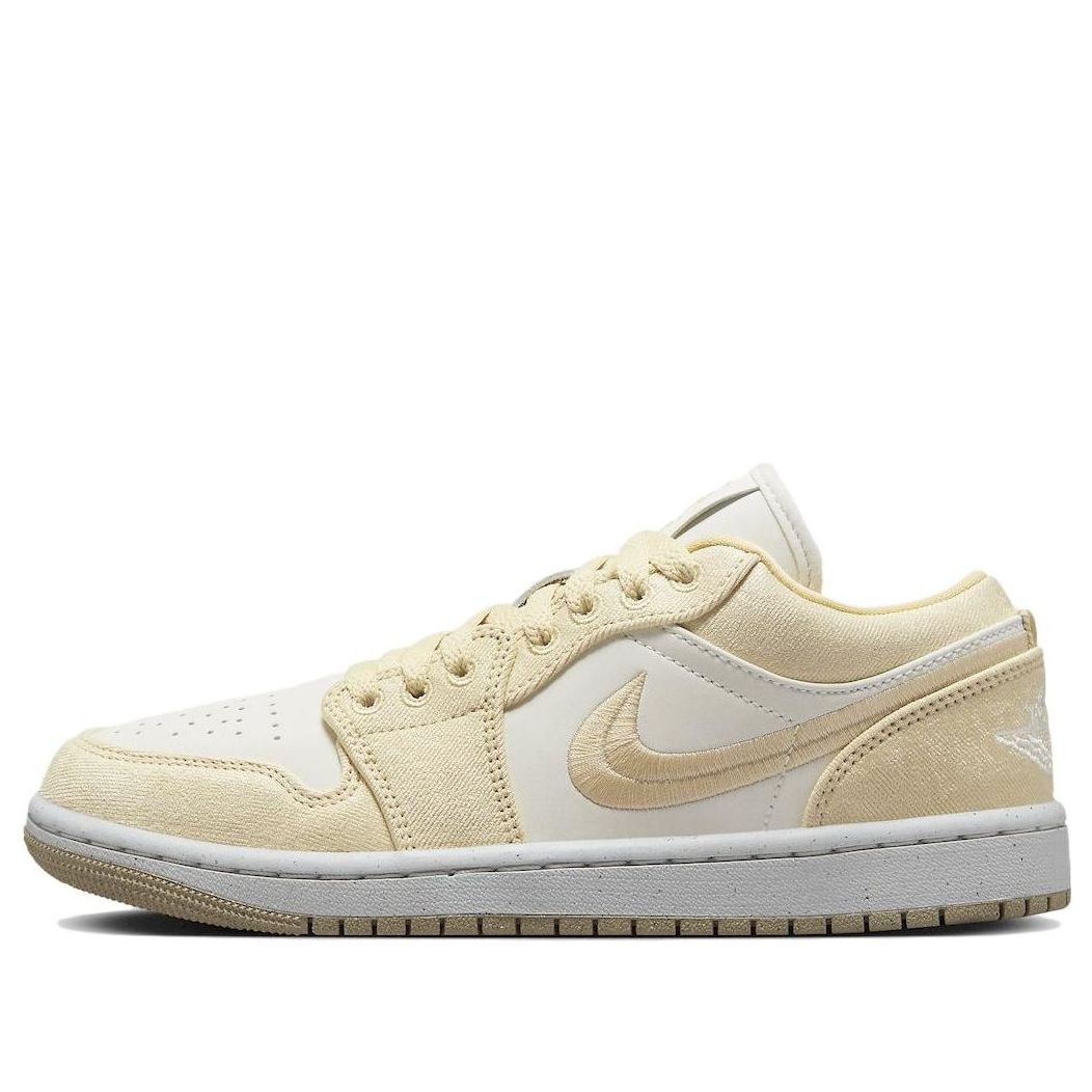 (WMNS) Air Jordan 1 Low SE 'Canvas - Team Gold' FN3722-701 Epoch-Defining Shoes