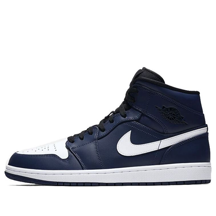 Air Jordan 1 Mid 'Obsidian' 554724-401 Signature Shoe