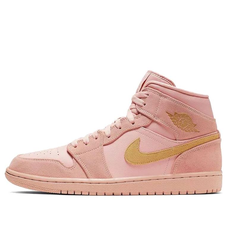 Air Jordan 1 Mid 'Coral Gold' 852542-600 Signature Shoe