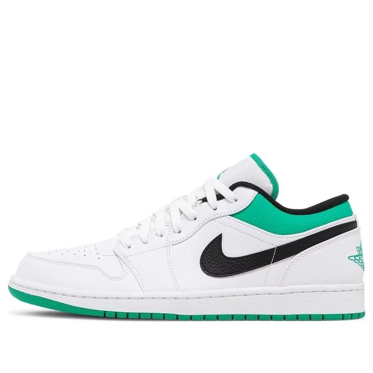 Air Jordan 1 Low 'White Lucky Green' 553558-129 Vintage Sportswear