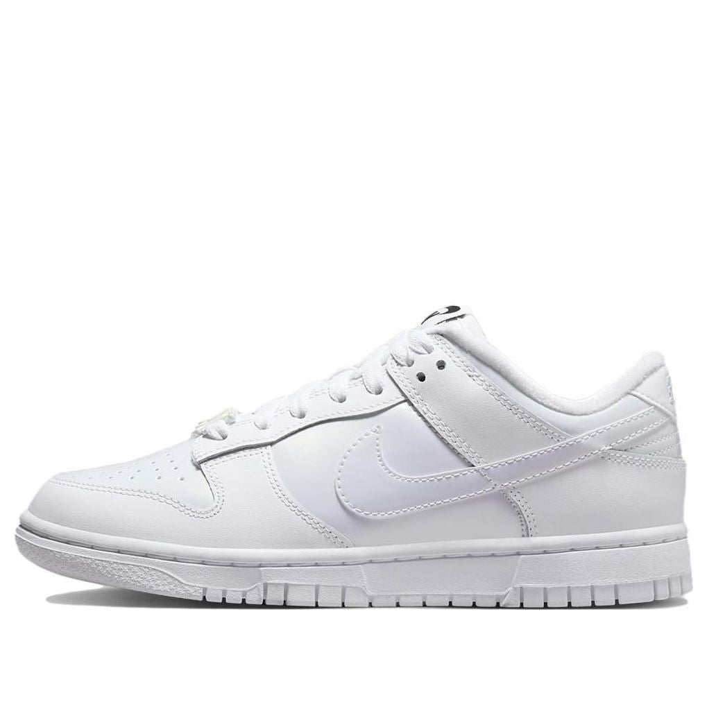 (WMNS) Nike Dunk Low 'Just Do It - White Iridescent' FD8683-100 Signature Shoe