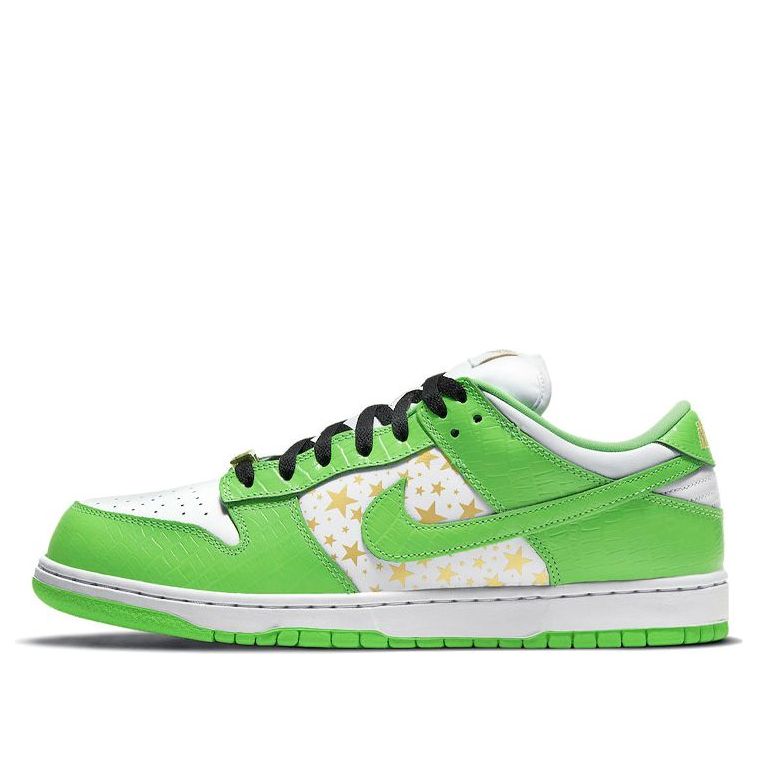 Nike Supreme x Dunk Low OG SB QS 'Mean Green' DH3228-101 Signature Shoe