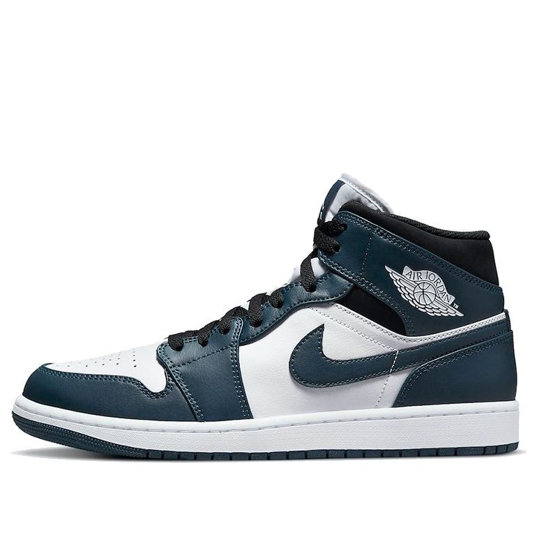 Air Jordan 1 Mid 'Armory Navy Dark Teal' 554724-411 Signature Shoe