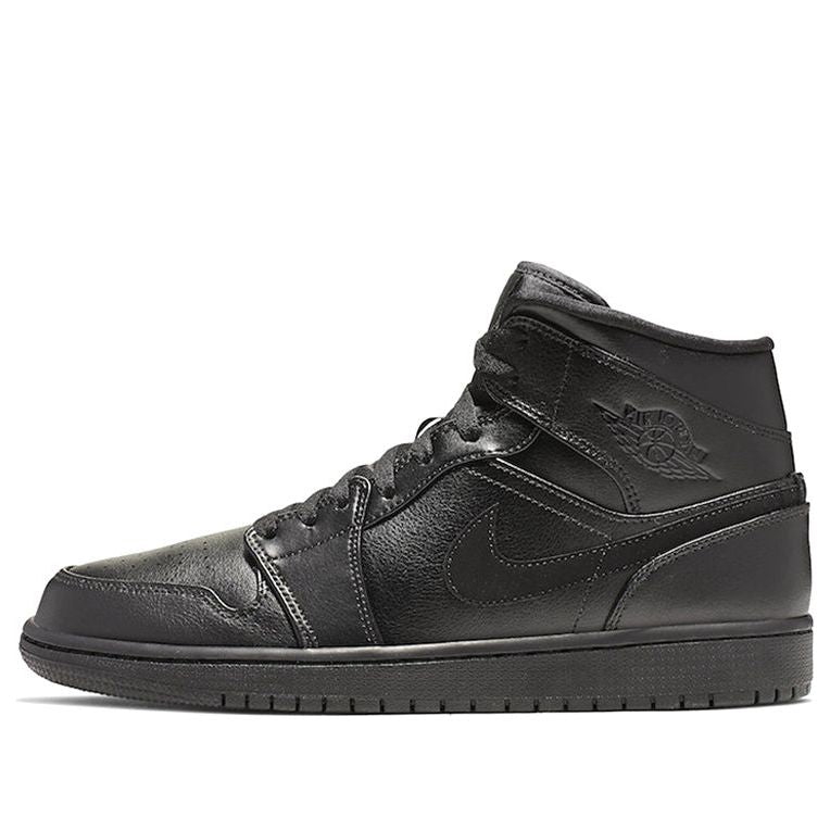 Air Jordan 1 Mid 'All Black' 554724-090 Epochal Sneaker