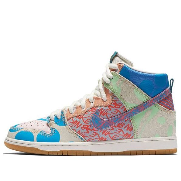 Nike Thomas Campbell x SB Dunk High 'What The' 918321-381 Antique Icons