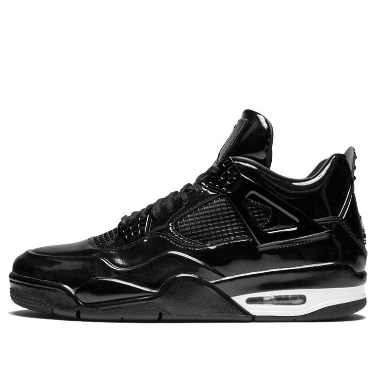 Air Jordan 4 Retro 11Lab4 'Black Patent Leather' 719864-010 Classic Sneakers