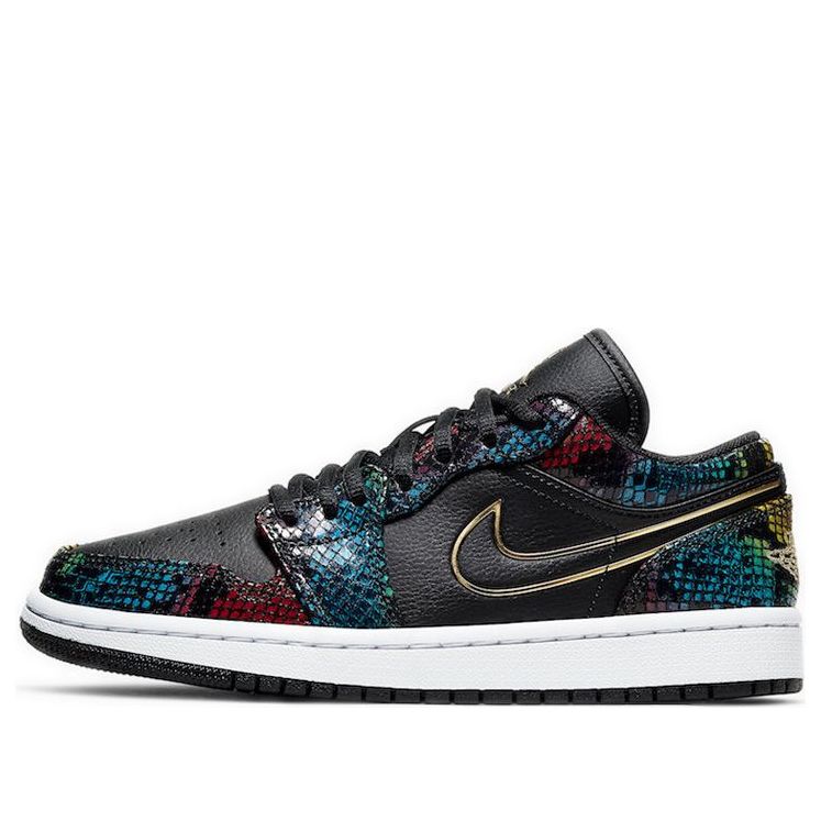 (WMNS) Air Jordan 1 Low 'Multi Snakeskin' CW5580-001 Iconic Trainers