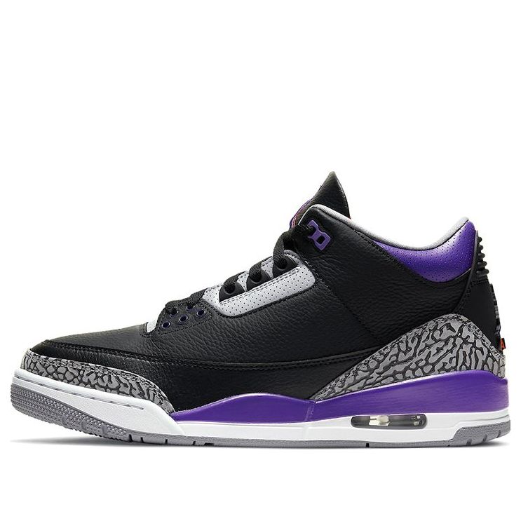 Air Jordan 3 Retro 'Court Purple' CT8532-050 Signature Shoe