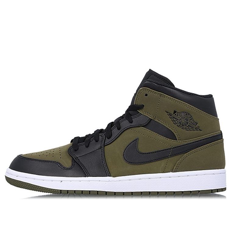 Air Jordan 1 Mid 'Olive Canvas' 554724-301 Vintage Sportswear