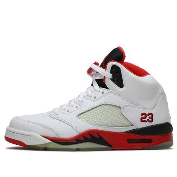 Air Jordan 5 Retro 'Fire Red' 2006 136027-162 Signature Shoe