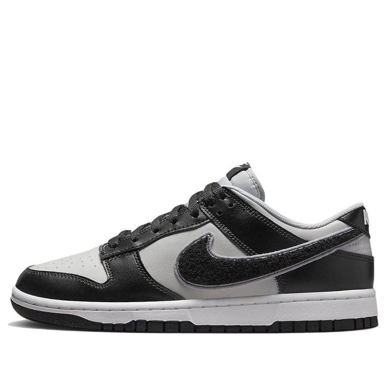 Nike Dunk Low 'Chenille Swoosh - Black Grey Fog' DQ7683-001 Antique Icons