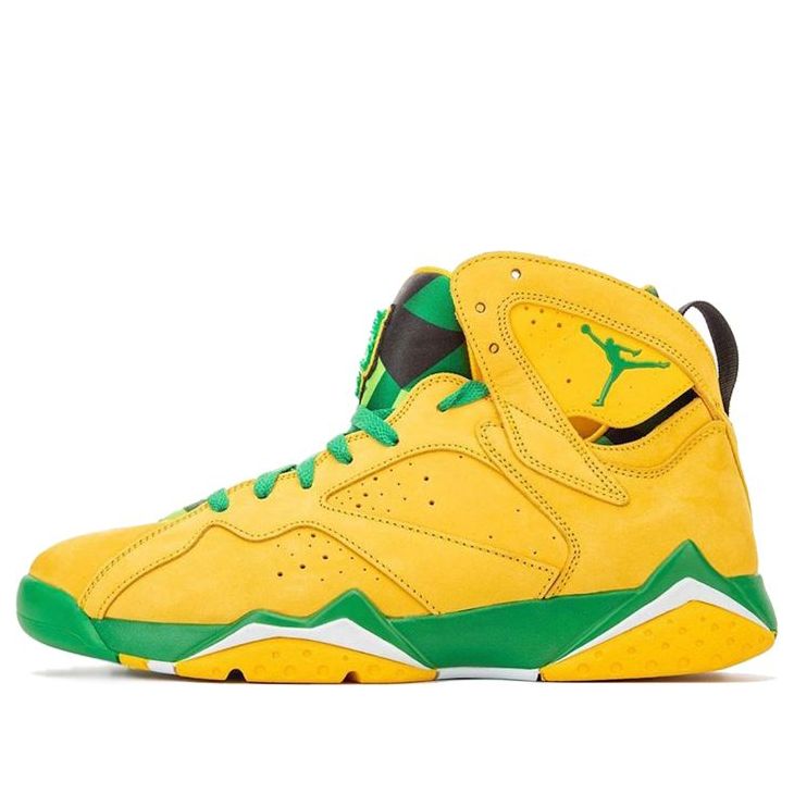 Air Jordan 7 Oregon Ducks PE 'Yellow Green' AT3375-300 Antique Icons