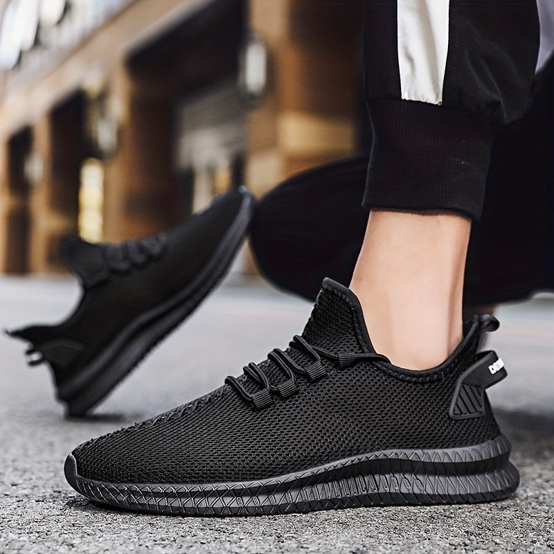 Weave Knit Casual Shoes, Lightweight Comfy Sneaker