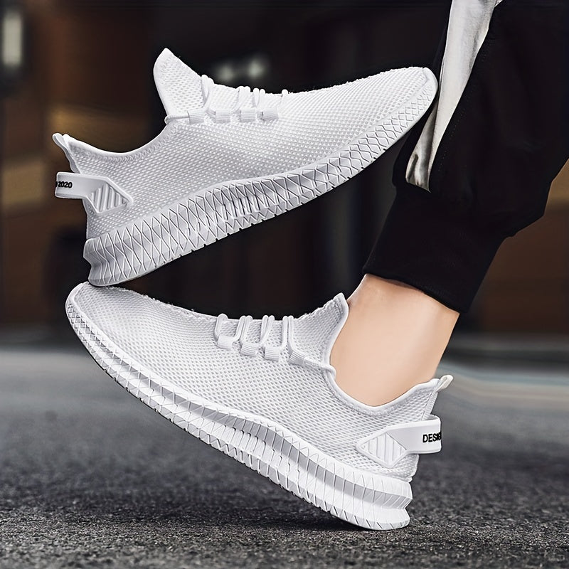 Weave Knit Casual Shoes, Lightweight Comfy Sneaker