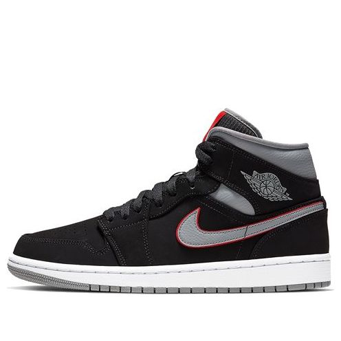 Air Jordan 1 Mid 'Black Grey'  554724-060 Classic Sneakers