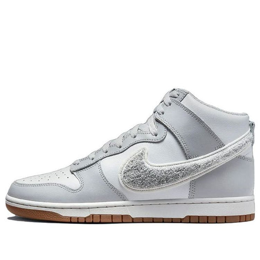 Nike Dunk High 'Chenille Swoosh - Light Smoke Grey'  DR8805-003 Signature Shoe