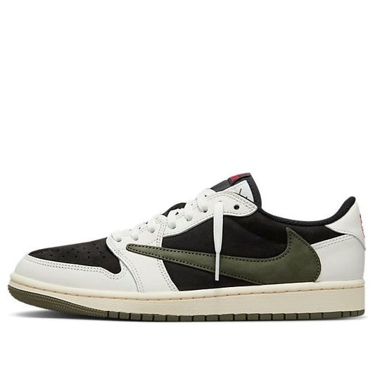 (WMNS) Air Jordan 1 Retro Low OG SP 'Travis Scott Medium Olive'  DZ4137-106 Signature Shoe