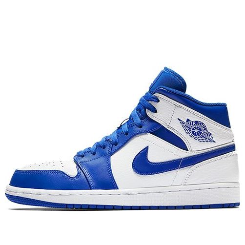 Air Jordan 1 Mid 'Hyper Royal White'  554724-114 Cultural Kicks