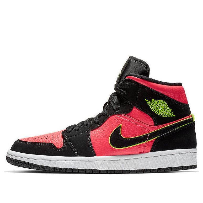 (WMNS) Air Jordan 1 Retro Mid 'Hot Punch Volt'  BQ6472-006 Cultural Kicks